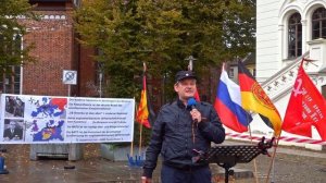 Eröffnung Kundgebung gegen den deutschen Nazismus  Militarismus - Wittenburg 10. Oktober 2024