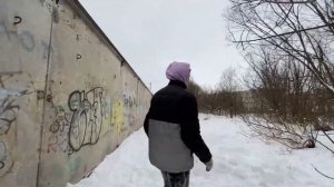 Паркур зимой.Сальто в снег с гаража. Паркур влог