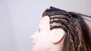 Прическа в стиле БОХО. АФРИКАНСКИЕ КОСИЧКИ. #бохо #прическа #афрокосы