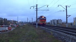 Электровоз ЧС4т-519 с пассажирским поездом №290Г Нижний Новгород - Котлас