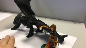 дракон  Ночная фурия / "Беззубик" из пластилина (Night Fury from clay)