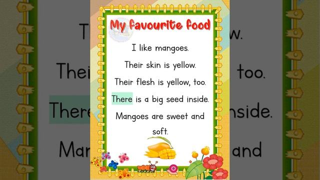 my favorite food | my favorite fruits | improve reading skill for kids. смотреть онлайн