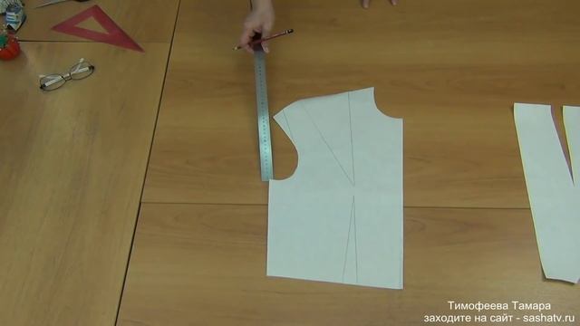 ТОП С ЗАПАХОМ ИЗ ШЁЛКОВОЙ ТКАНИ  СОЗДАНИЕ ВЫКРОЙКИ - уроки шитья для начинающих, Тимофеева Тамара