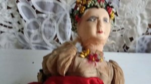 Старинная текстильная кукла. Будуарная ?