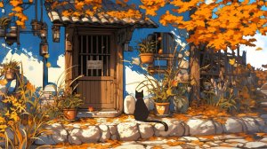 Enjoy Autumn 🍂🐾 lofi cat - lofi autumn 🎶