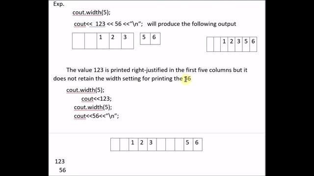 FORMATTED CONSOLE I/O OPERATIONS , IOS FORMATTED WIDTH() IN C++ WITH EXAMPLE BY PROGRAMMING BRAIN