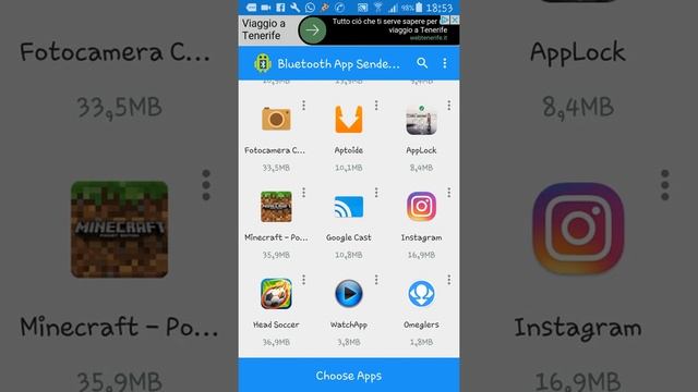 Come passare applicazioni via bluetooth(android)/by power