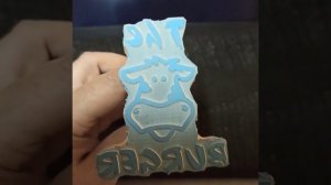 Штамп из резины для печати на бумаге.