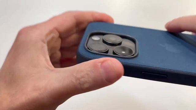 Official Apple IPhone 15 Pro FineWoven Case With MagSafe Pacific Blue Unboxing And Review
