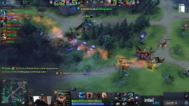 Dota2 - Gaimin Gladiators vs OG - Game 3 - DreamLeague Season 22 - Group Stage 2