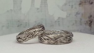 Кольца из серебра "Плетёные"
