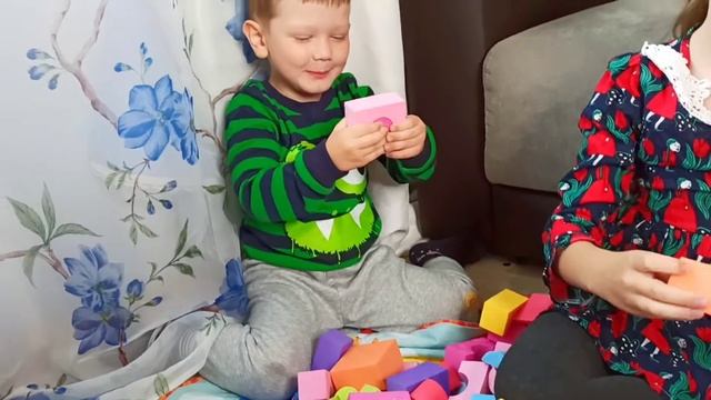 КИТАЙ! Набор мягких строительных блоков для развития детей