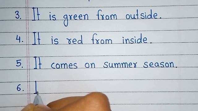 10 Lines On Watermelon | Watermelon Fruit Essay In English 10 Lines | Few Lines About Watermelon