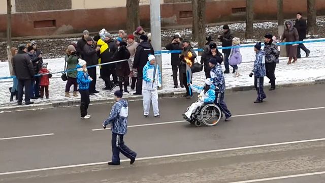 Паралимпийский огонь в Липецке, ул Плеханова смотреть онлайн
