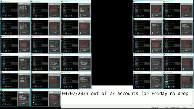 second Week CS:GO case farm. 27 accounts. Friday 07.04.2023