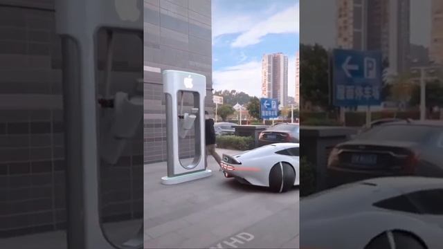 Apple Car charging station in  the future