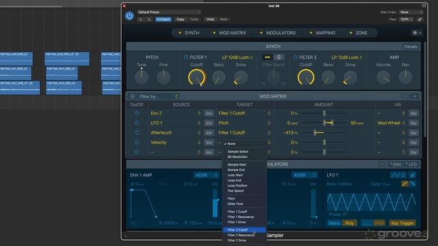 19. Using Synth, Mod Matrix & Modulator Controls & Saving Your Instrument