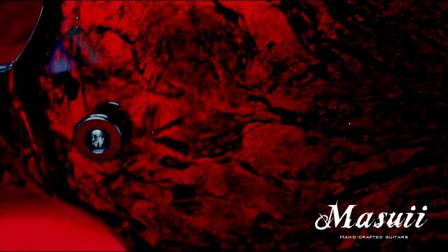 Marble Effect Candy Red Finish | KK Mini V Guitar