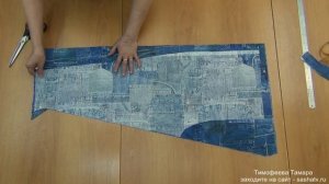 как скроить и сшить женские и мужские штаны. Кроим сразу на ткани -  автор урока Тимофеева Тамара