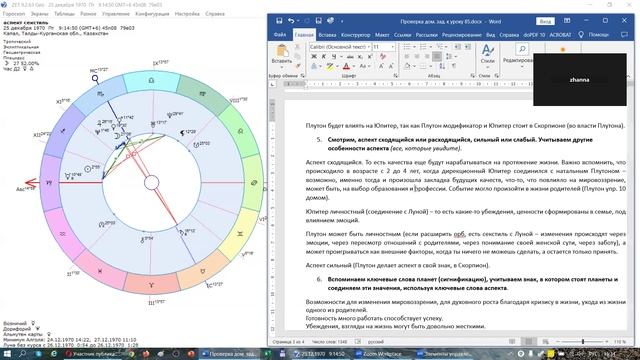 Аспект секстиль, практика