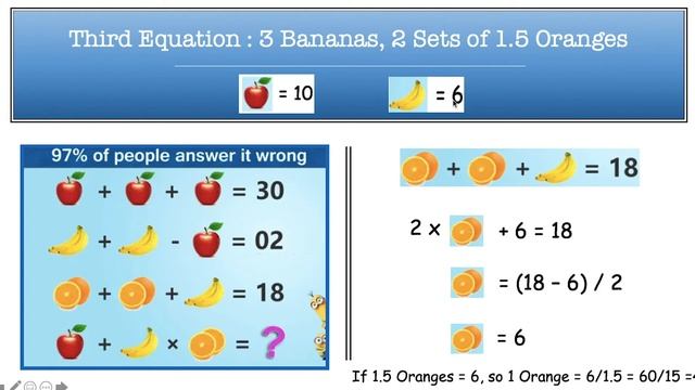 MATHS PUZZLE | APPLE BANANA ORANGE PUZZLE | STEP BY STEP SOLUTION | PUZZLE SOLVER