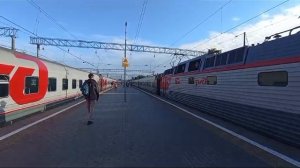 Прибытие поезда из Кинешмы на Ярославский вокзал.