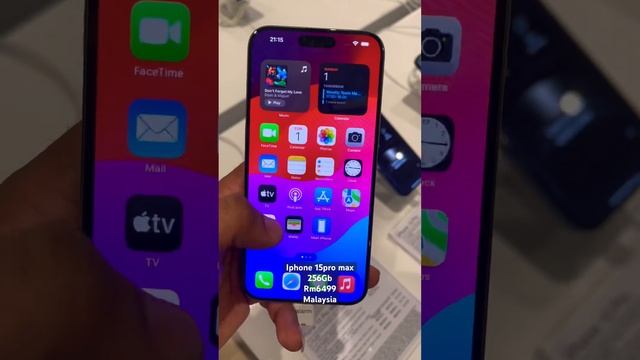 Iphone 15pro max 🔥| storage 256gb | natural titanium | rm6499 malaysia #shortvideo