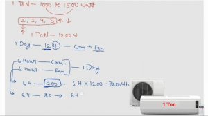 1 Ton AC Electricity Bill || 1 Month Unit Consumption & Electricity Bill || 1Ton AC Bill Calculatio