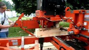 Мобильная ленточная пилорама Wood-Mizer HYDRAULIC LT70. Распиловка бревна на брус, доски