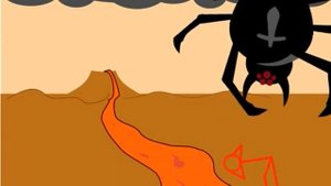 Огромный паук съел человечка но...