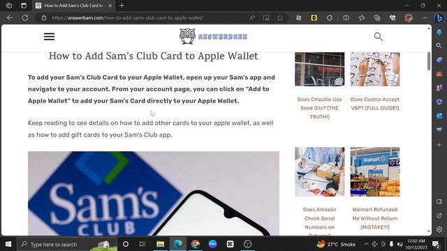 HOW TO ADD SAM'S CLUB TO APPLE WALLET 2023! (FULL GUIDE)