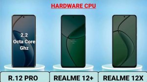 Realme 12+ Vs Realme 12x Vs Realme 12 Pro.  #Trakontech.