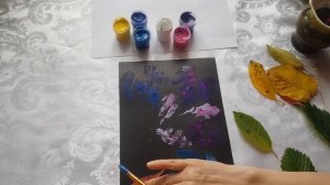 Нетрадиционные техники рисования. Рисуем листьями.