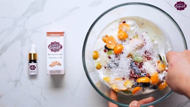 Cinnamon Fruit Cream Recipe | How To Make Fruit Cream | Fruit Dessert | Healthy Dessert Recipe