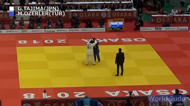 柔道 JUDO GRAND SLAM OSAKA 2018 Men 90kg Second Round G TAJIMA vs M OZERLER グランドスラム大阪 смотреть онлайн