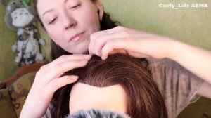 АСМР МАССАЖ ГОЛОВЫ. РАСЧЕСЫВАНИЕ, ЦАРАПАНИЕ, ЗВУКИ ВОЛОС.