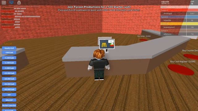ROBLOX !!!!! TYCOON !!!!!!! Первая часть! У нас есть продавцы! смотреть онлайн