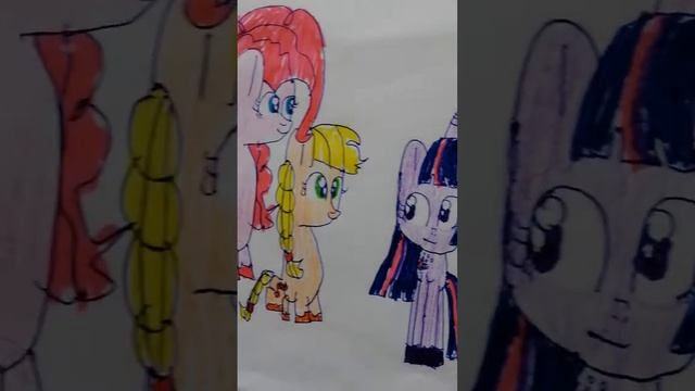 как нарисовать пони шестёрку из 5 поколения пони