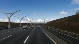 Санкт-Петербург. Западный скоростной диаметр с юга на север.