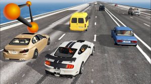 BeamNG Drive - Реалистичные автомобильные аварии и погони и ДТП. Бимка.