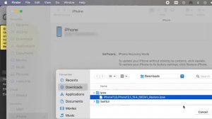 Restore iPhone using IPSW file without itunes through Finder