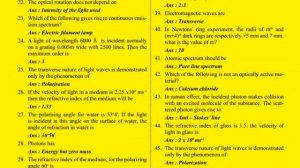 12th Physics English Important One mark question and answer for first paper