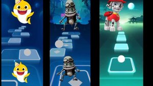 baby shark vs crazy frog vs Paw Patrol Marshall - Tiles Hop EDM Rush