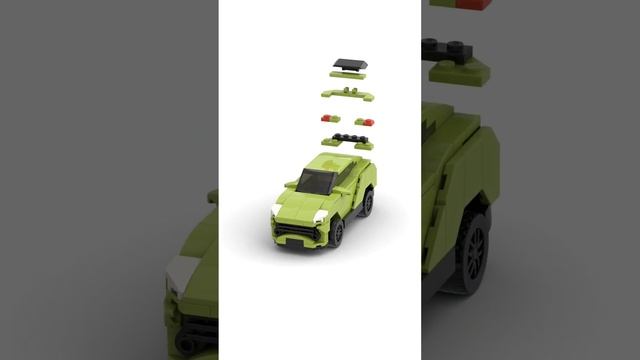 Lego Lamborghini Urus in the desert - Speed Build Animation