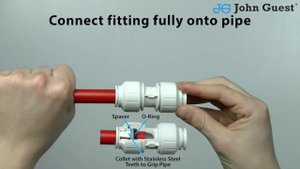 How to Connect a Twist & Lock fitting onto PEX Pipe | John Guest