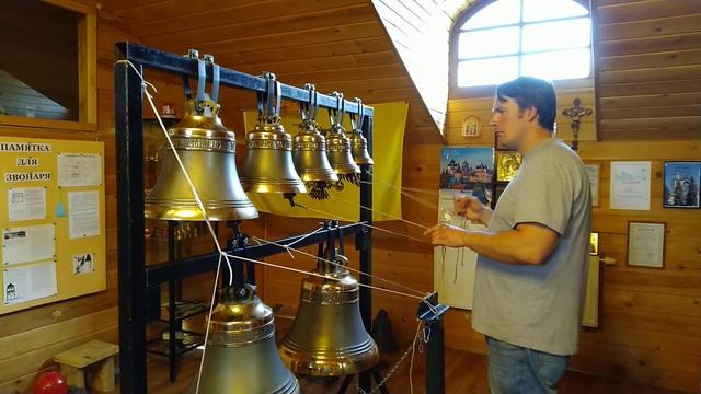 Простой трезвон на четырех колоколах в ряд без столбика смотреть онлайн