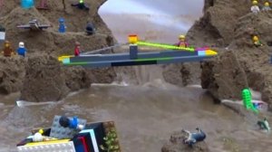 ЛЕГО ГОРОД ПРОРЫВ ДАМБЫ МОЩНЫЙ ПРОРЫВ ВОДЫ