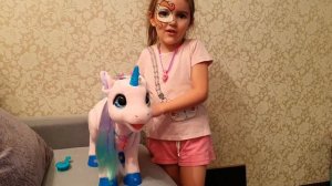 Ева и Волшебный единорог Игрушка FurReal Friends Единорог Блоссом:)