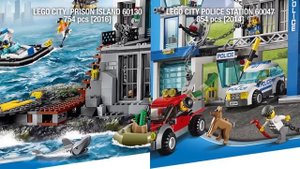 LEGO CITY Prison Island 60130 vs Police Station 60047