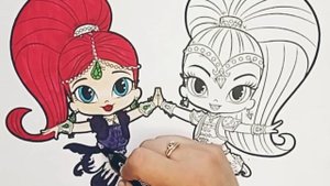 Шиммер  и шайн | раскраска для детей| shimmer and shine| coloring page for kids|